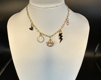 Charm Anklet, Gold Anklet, Name Anklet, Initial Anklet, Build Your own Charm Anklet, Custom Gold Charm Anklet Ankle jewelry dainty anklet