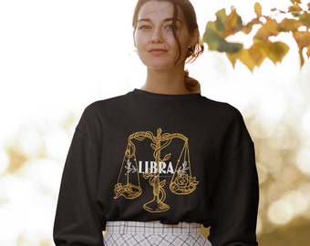Libra Crewneck, Zodiac Sweatshirt, Astrology Gift, Zodiac Gift, Gift for Libra
