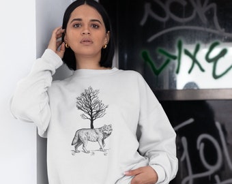 Wolf Crewneck Sweatshirt Gift