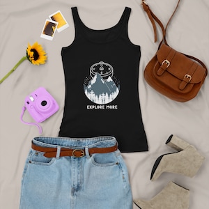 Explore More tank, Women&#39;s Racerback Tank,Adventure tank top, Adventurer Gift, Camping Tank, Hiking tank top, Christmas Gift