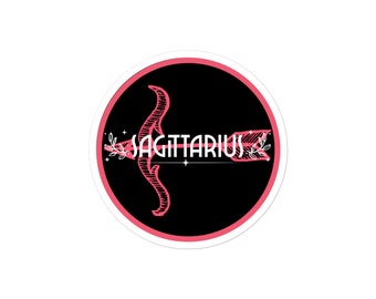 Sagittarius Sticker, Laptop Stickers, Hydro Flask Stickers, Bubble-free stickers