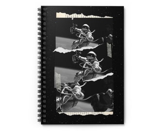 Astronaut Spiral Notizbuch - Lined Line, Space Spiral Notizbuch, Geschenk für Weltraumliebhaber