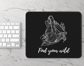 Wolf, Wolf Desk Mat, Desk Pad, Black Large Mouse Pad, Mouse Pad, Place Mat, Desk Pad, Large Desk Pad, Gaming Mouse Pad