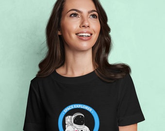 Astronaut Unisex T-Shirt und Space Explorer Geschenk