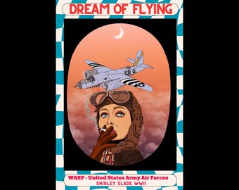 Dream of Flying Poster - Shirley Slade WWII Poster