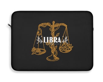 Libra Laptop Sleeve, Laptop Bag, Laptop Sleeve, Laptop Cover, MacBook Sleeve, Gift Ideas