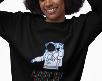 Astronaut Crewneck Sweatshirt, Space Forscher Pullover, Galaxie Sweatshirt, Cooler Raumanzug Pullover, Unisex Sweatshirt für Astronomen