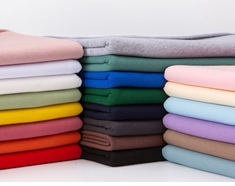 22 colors width 73'' Cotton Fabric - Coat Fabric - Knitted stretch fabric - Winter thick cotton fabric - by the half yard