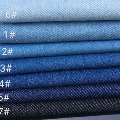 Heavy Blue Denim Fabric Washed Denim 