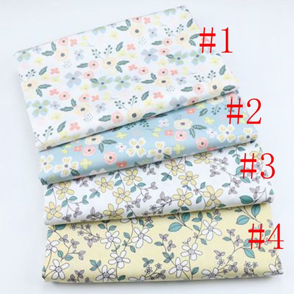 4 styles Cartoon Lemon Cotton Fabric,  floral fabric For Children Apparel Clothing Fabric - a half yard