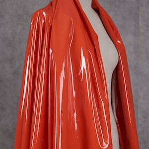 Hochelastischer Kunstleder-Stoff: 4-Wege-Stretch-Strickspandex - Halbe Meter