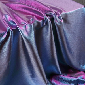 Pink Blue Jacquard Fabric: Shimmering Cosplay Coat Dress Material - By the Half Yard image 3