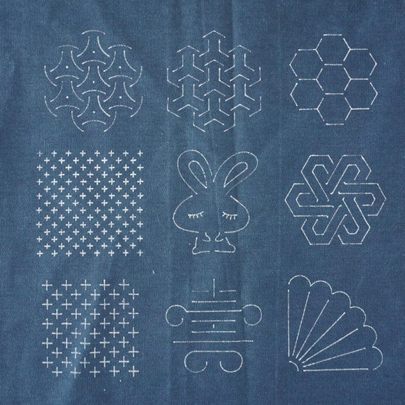 Acrylic Sashiko Stencil, Sashiko embroidery pattern, Qu stitch mold, Small  needle embroidery,Cartoon bunny pattern