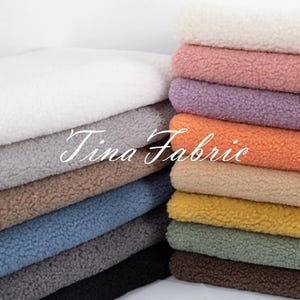 Warm Lamb Wool Fabric, Sherpa Fabric, Lamb Faux Fur, Winter Fabric, Blanket Sherpa, Jacket Lining Fabric, By The Half Yard