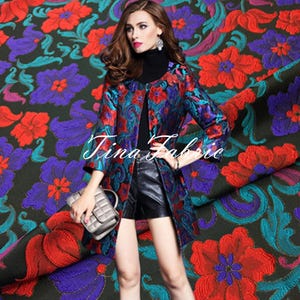 Jacquard fabric - coat fabric - Dress fabric - Width 57‘’ - By the half yard