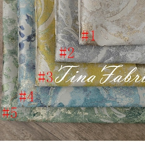 Gold Thread Jacquard Fabric: Elegant Polyester Brocade, Haute Couture Costume