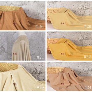 4 Way Stretch Faux Suede fabric for lightweight fabric work, satin backing For Clothing Garment Micro Suede Material Bags Shoes Sofa Cover image 6