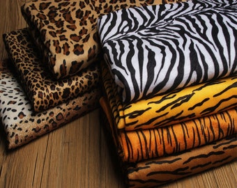 Savage Animal Show Fabric Performance Costume Fabric Short Plush Fabric Leopard print fabric Stage Fabric Background Fabric