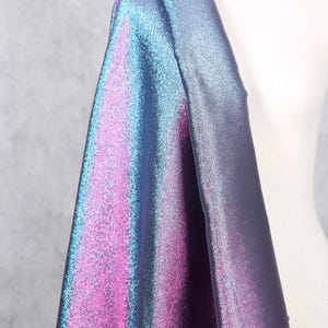 Pink Blue Jacquard Fabric: Shimmering Cosplay Coat Dress Material - By the Half Yard image 4