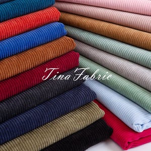 107 Colors 8 Wales Corduroy fabric, Solid Color Thick Velvet Fabric Coat Fabric Jacket Fabric Shirt and Pants Handmade DIY Fabric - 01