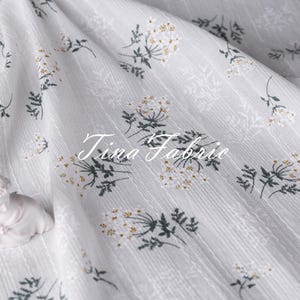 Vintage Floral Print Cotton Fabric: Cottagecore Sewing Apparel, By The Yard