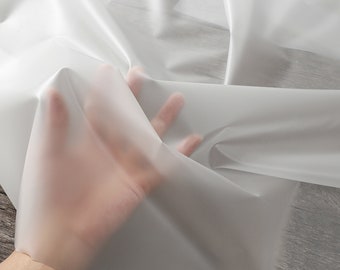 Tissu tpu translucide - Film imperméable pour vêtement en plastique TPU imperméable - Tissu design - Sac en PVC transparent - À la demi-cour