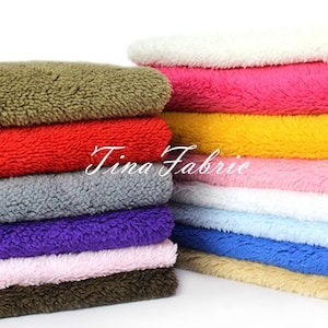 Sherpa Teddy Knitted Fur Fabric, Super Soft Sheep Wool Feel Fabric Materia, Sherpa Plush Fleece Fabric, By the Half Yard
