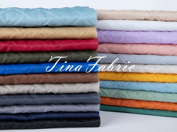 Quilted Polyester Lining Fabric: Thick Winter DIY Material (1/2 Yard)