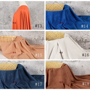 4 Way Stretch Faux Suede fabric for lightweight fabric work, satin backing For Clothing Garment Micro Suede Material Bags Shoes Sofa Cover image 5