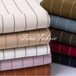 Weak Stretch Suiting Stripes Fabric, Weak Stretch Polyester Spandex Suiting Fabric, By The Yard