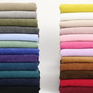 100% Cotton Corduroy 8 Wales Fabric Material In 16 Colours Coat Fabric Jacket Fabric Shirt and Pants Handmade DIY Fabric 150cm wide 330 GSM