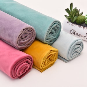 56 Colors Velvet Fabric, Soft Velvet Fabric, Velvet Upholstery Fabric, Polyester Velvet, Sewing Fabric By The Half Yard