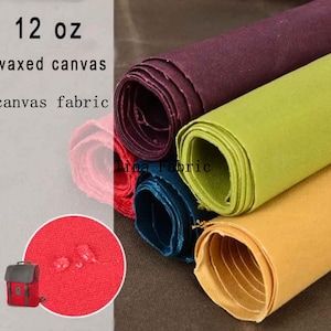 Waxed Canvas Fabric Water Resistant Waterproof Fabric Hand Waxed Cotton Canvas Fabric By The Half Yard