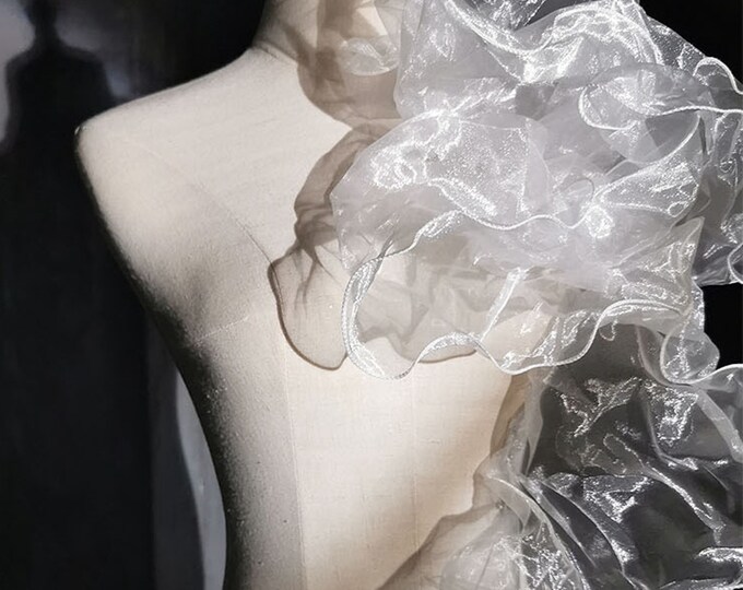 Symphony Mesh Fabric / Blue Organza Fabric Perspective - Etsy