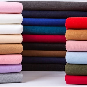 22 Colors Thickened Double-Sided Brushed Fabric, Woolen Fabric, Wool-Like Fabric, Coat Fabric, Apparel Fabric - By The Half Yard