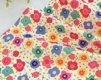 Cotton fabric, Printed Fabric Flora Fabric, Shirt Fabric, Dress Fabric, Sewing Fabric By The Half Yard