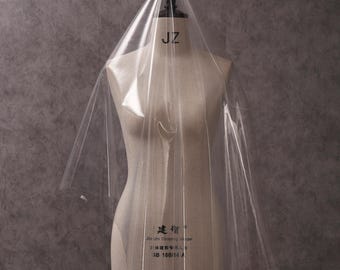 Transparenter TPU-Stoff: Wasserdichte Regenjacke - halber Meter