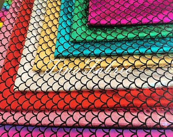 Hologram Mermaid Scale Spandex Fabric: 59" Wide, Stretch Swimwear