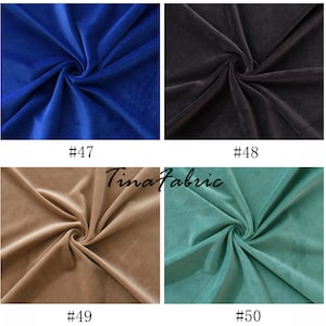 May include: Four fabric swatches in different colors: royal blue, black, beige, and teal. The swatches are arranged in a grid with the numbers #47, #48, #49, and #50 below each swatch.