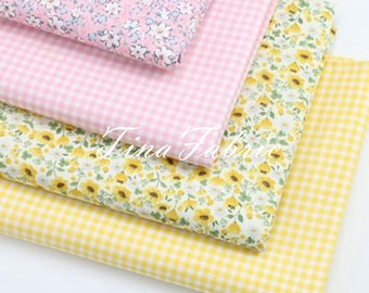 Cartoon Lemon Cotton Fabric: Floral Apparel Sewing Fabric - Half Yard