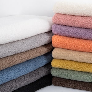 Warm Lamb Wool Fabric, Sherpa Fabric, Lamb Faux Fur, Winter Fabric, Blanket Sherpa, Jacket Lining Fabric, By The Half Yard