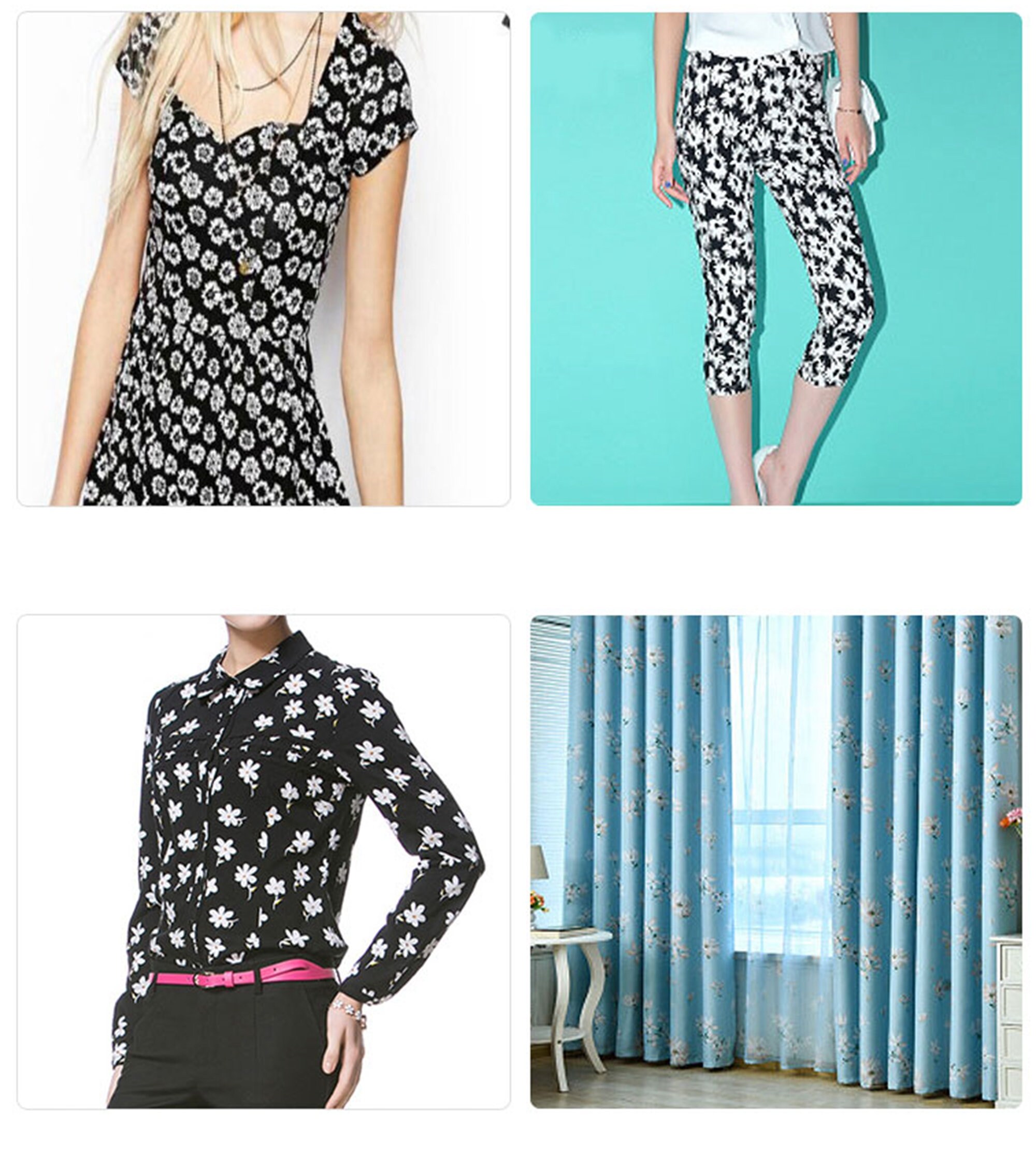 ON SALE Cotton Fabric Flower Fabric Printed Fabric Etsy UK