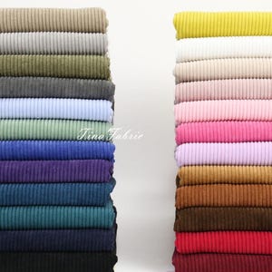 Cotton Corduroy Fabric: 8 Wales, 16 Colors, 150cm Wide, 330 GSM