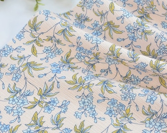 100% cotton fabric, Printed Fabric Flora Fabric, Shirt Fabric, Dress Fabric, Sewing Fabric By The Half Yard