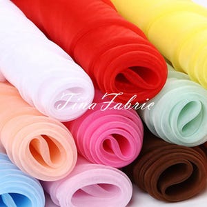 Wedding Dress Mesh Fabric ,Background Organza Fabric Twinkle Sheer Shiny Organza Fabric, 59" Wide, Sells by the Yard Many Colors Available