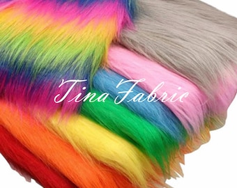 Long Pile Faux Fur Fabric: Luxury Shag, Cosplay Fursuit Material - By The Half Yard