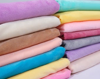 Solid Smooth Minky Fabric: Plush Cuddle Fabric By The Yard