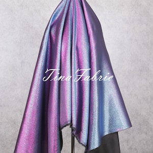 Iridescent Jacquard Fabric: Aurora Mirage Cosplay Dress, Stage Fabric