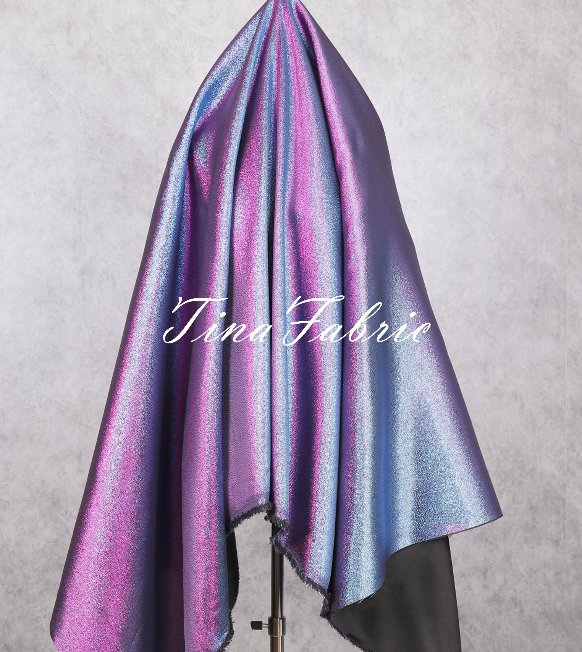 Selling! Iridescent Jacquard Fabric, Double Color Gradient