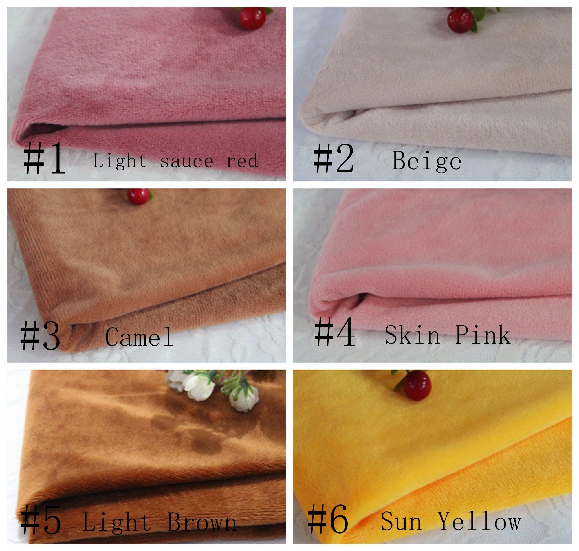 Minky Fabric: 36 Colors Soft Cuddle Plush Fabric - 65 Inches Wide